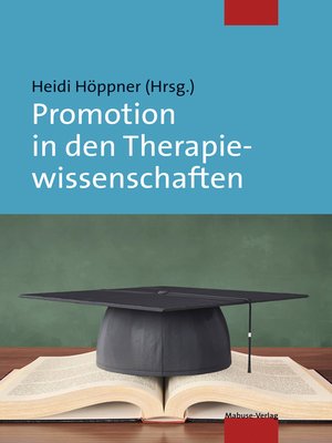 cover image of Promotion in den Therapiewissenschaften